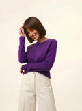 REBECCA pullover chauve souris violette