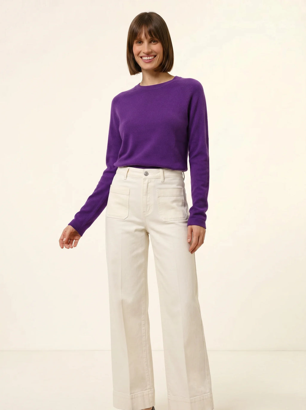 REBECCA pullover chauve souris violette