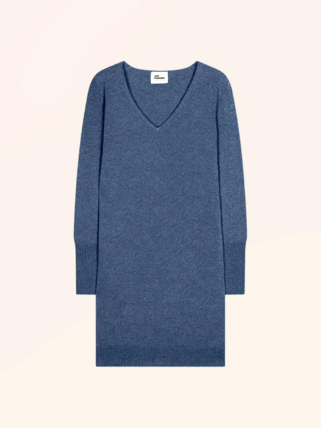 TRACY kleid v-ausschnitt blau denim