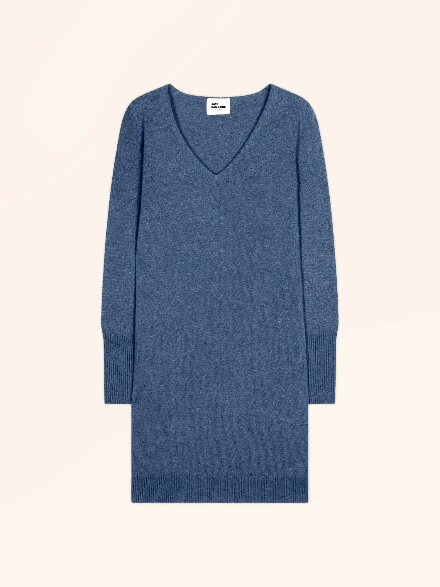 TRACY kleid v-ausschnitt blau denim