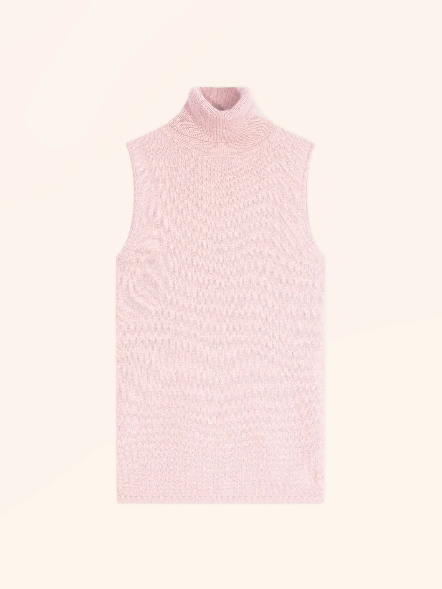 VIOLET pullover rollkragen ärmellos poudre