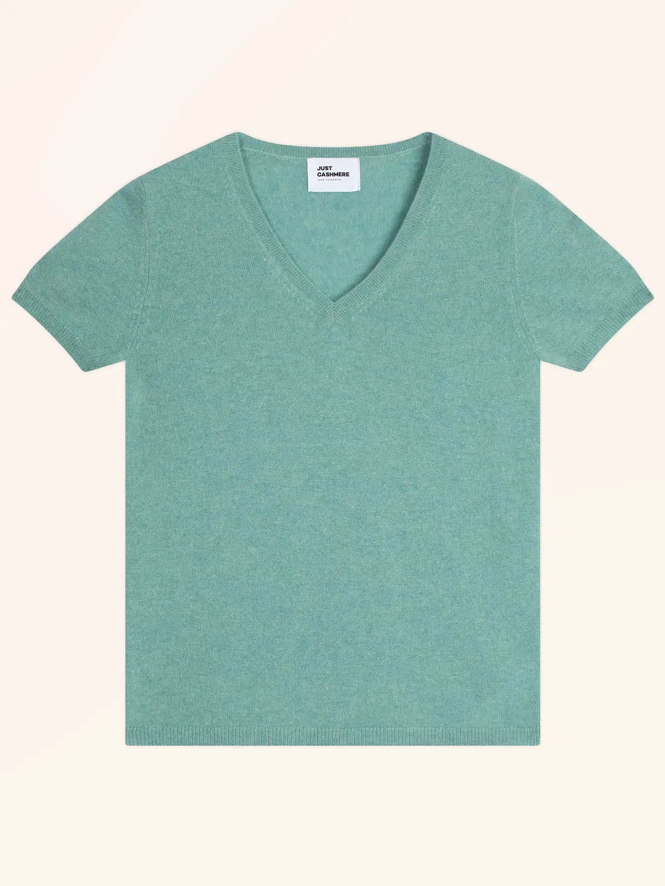 GLAMIS t-shirt v-ausschnitt grün meliert