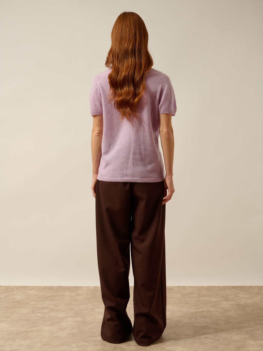 GLAMIS t-shirt v-ausschnitt malve meliert