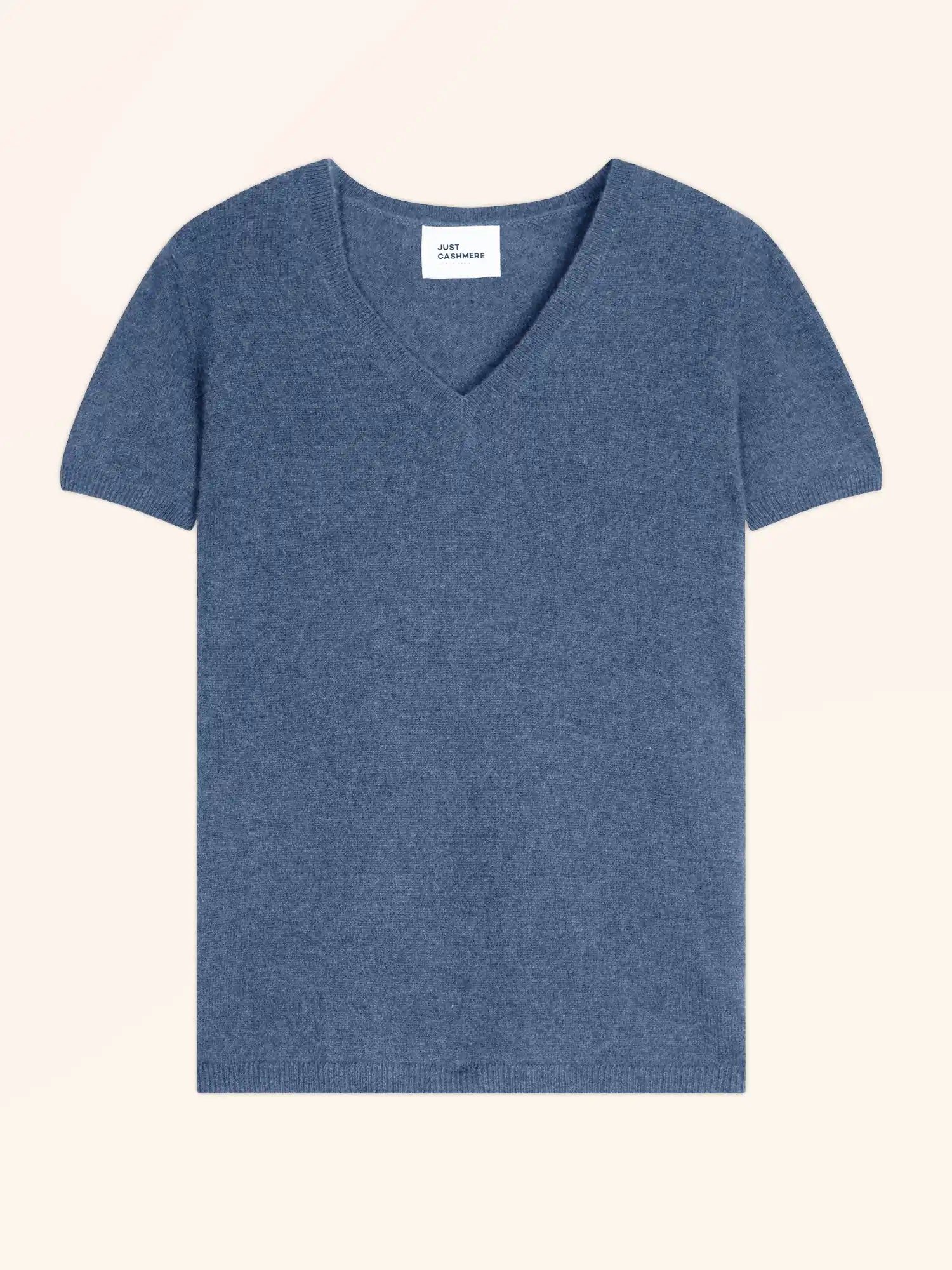 GLAMIS t-shirt v-ausschnitt blau denim