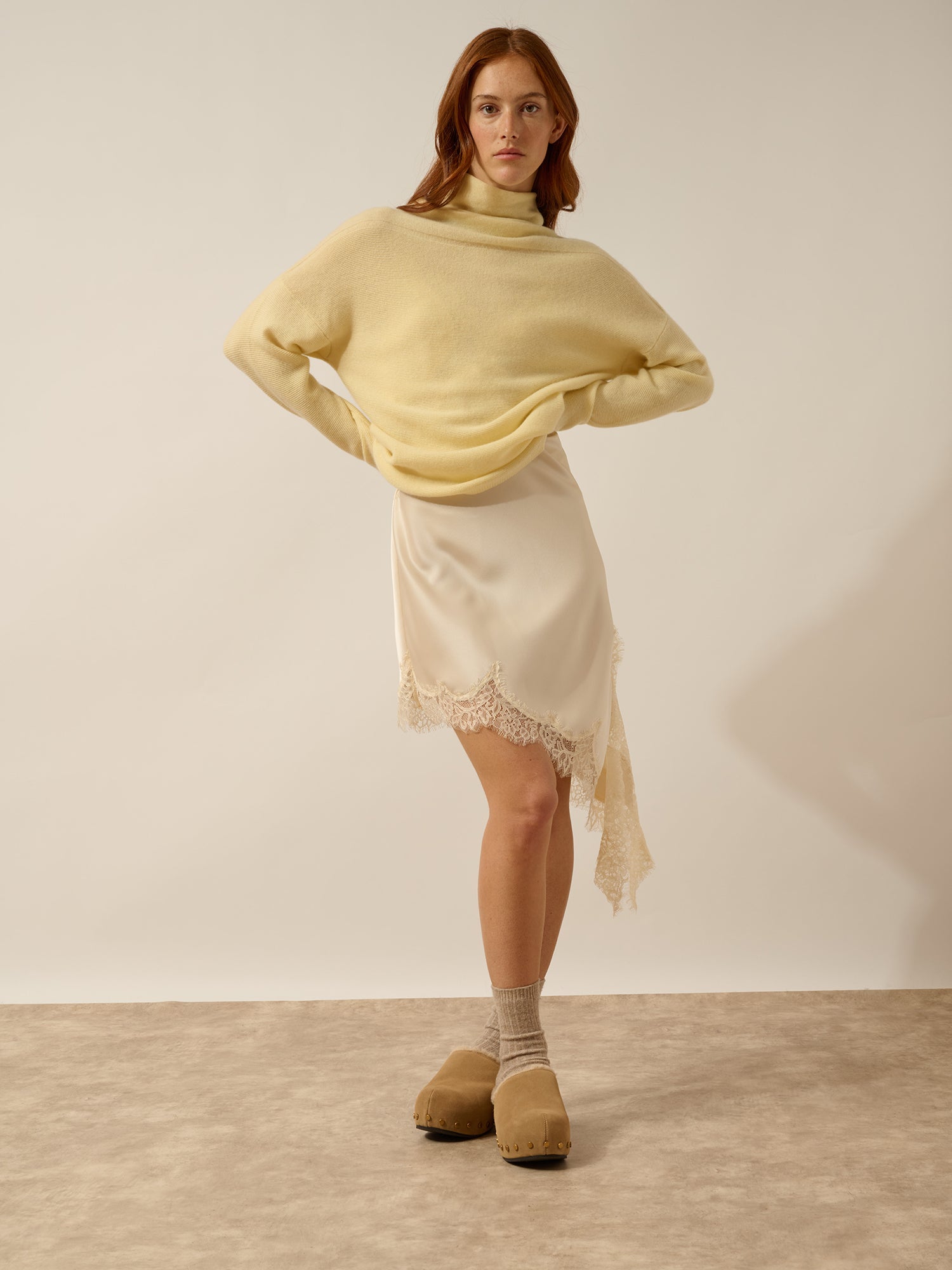 BLANTYRE pull col roulé limonade