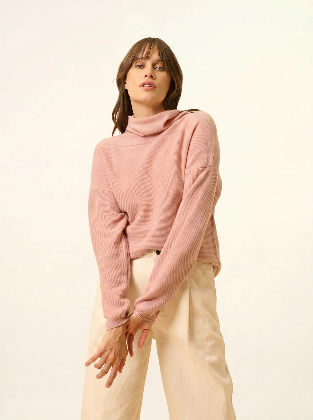 BLANTYRE pullover rollkragen bois de rosa