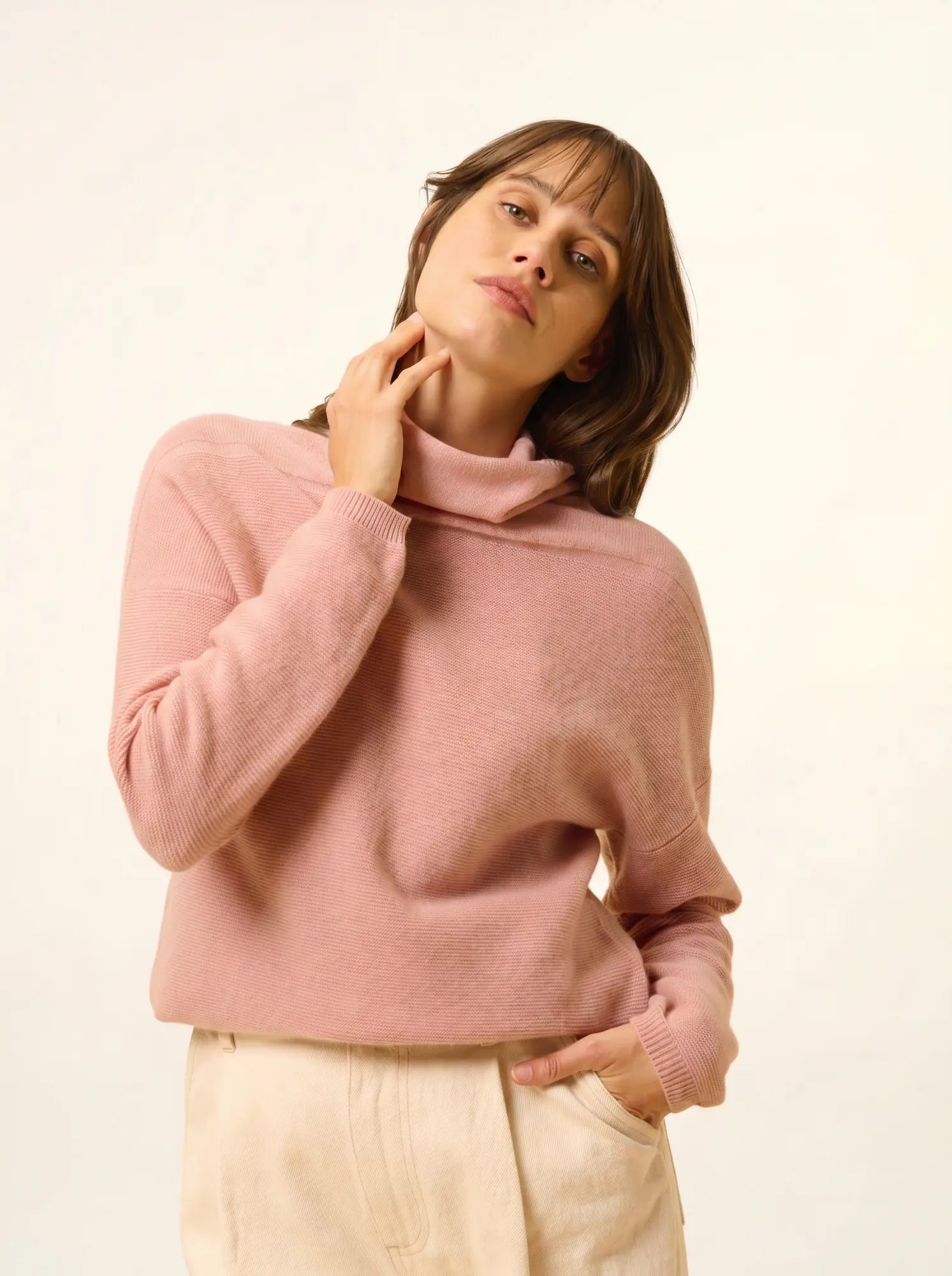 BLANTYRE pullover rollkragen bois de rosa