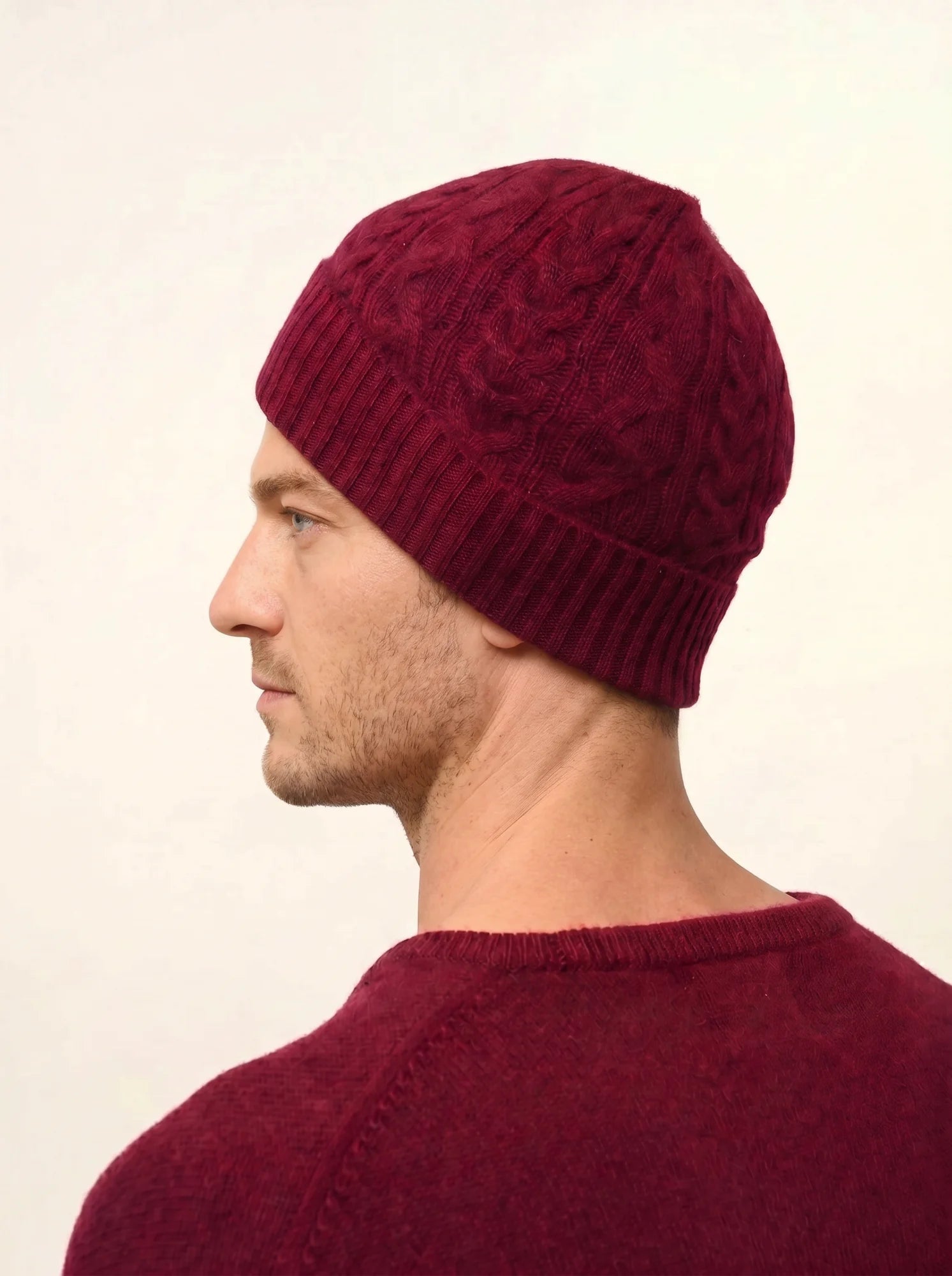CLEO bonnet 4 fils bordeaux