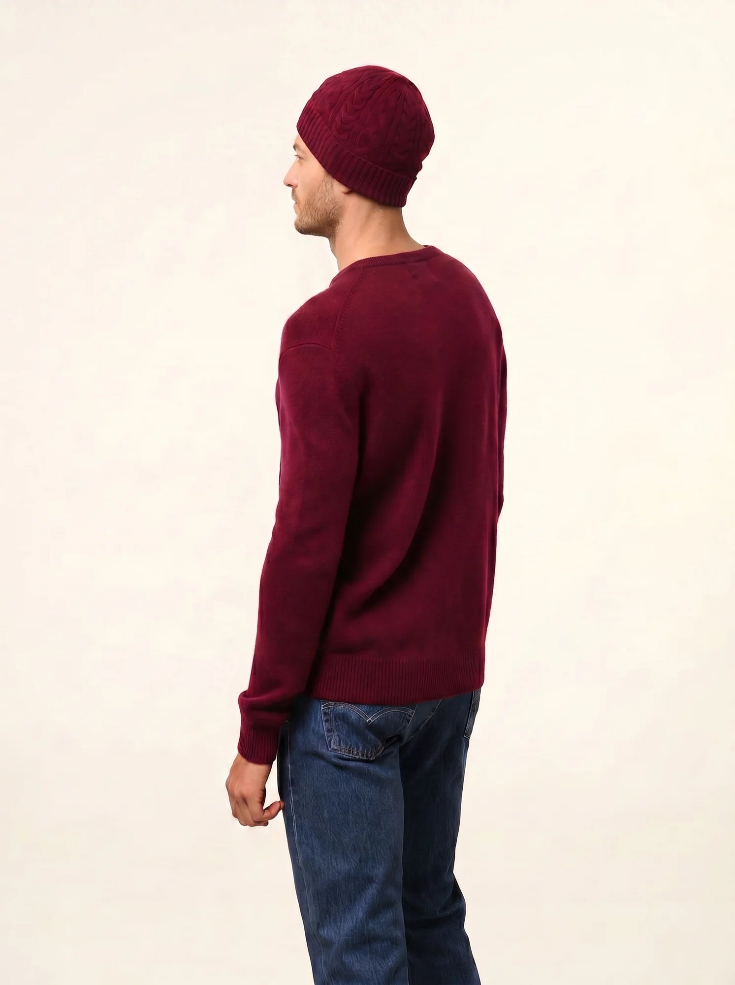 CLEO bonnet 4 fils bordeaux