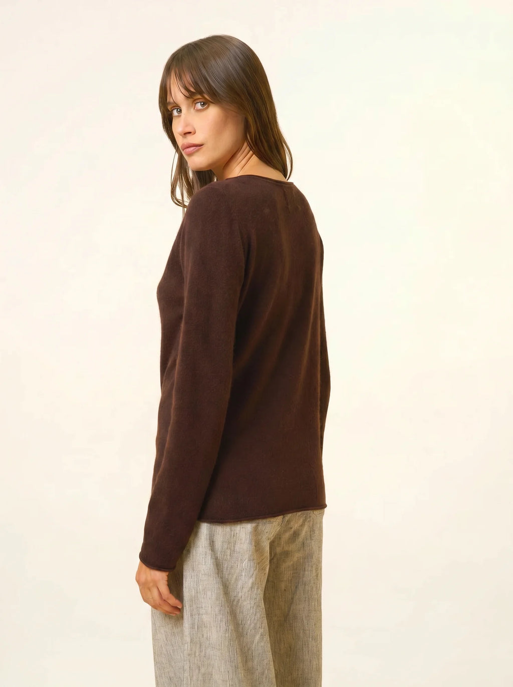 GRACE pullover u-boot-ausschnitt choco