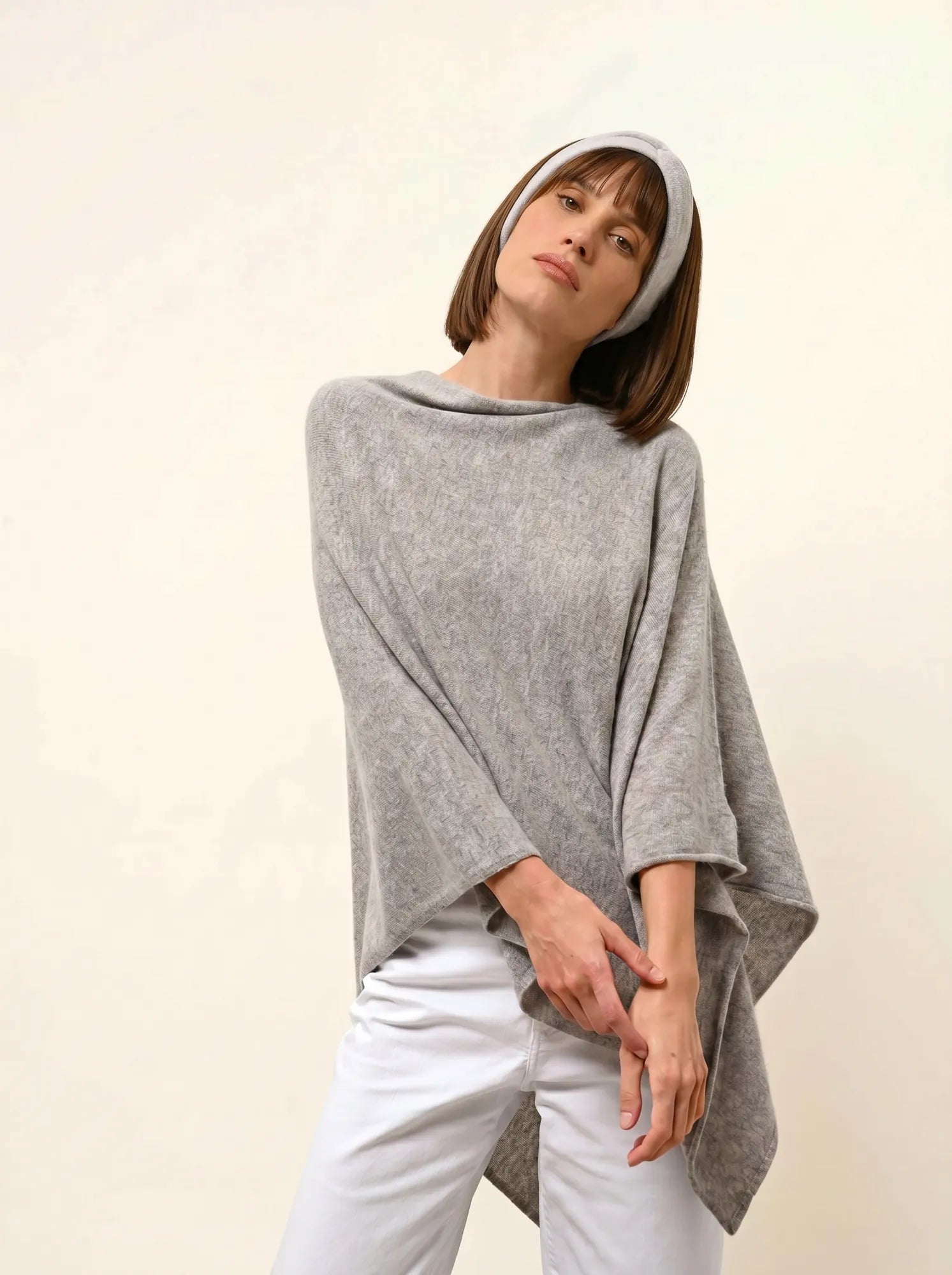 NAMAD bandeau 4 fils gris clair chiné