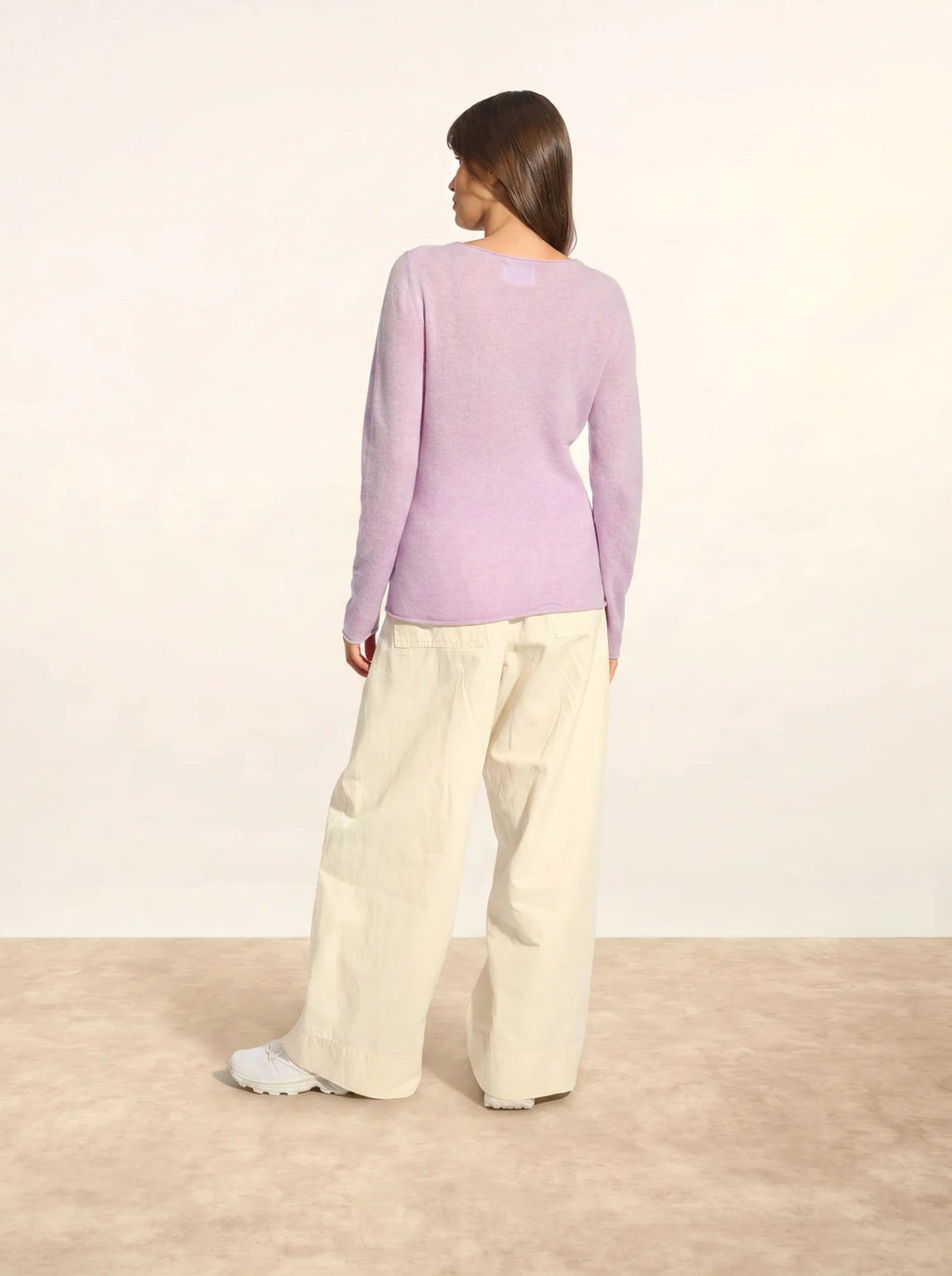 GRACE pullover u-boot-ausschnitt malve meliert