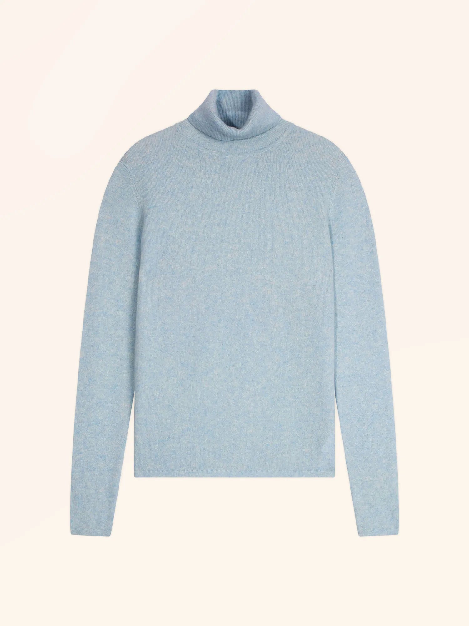 AVA pull col roulé bleu clair chiné