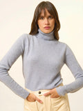 AVA pullover rollkragen blau elfenbein