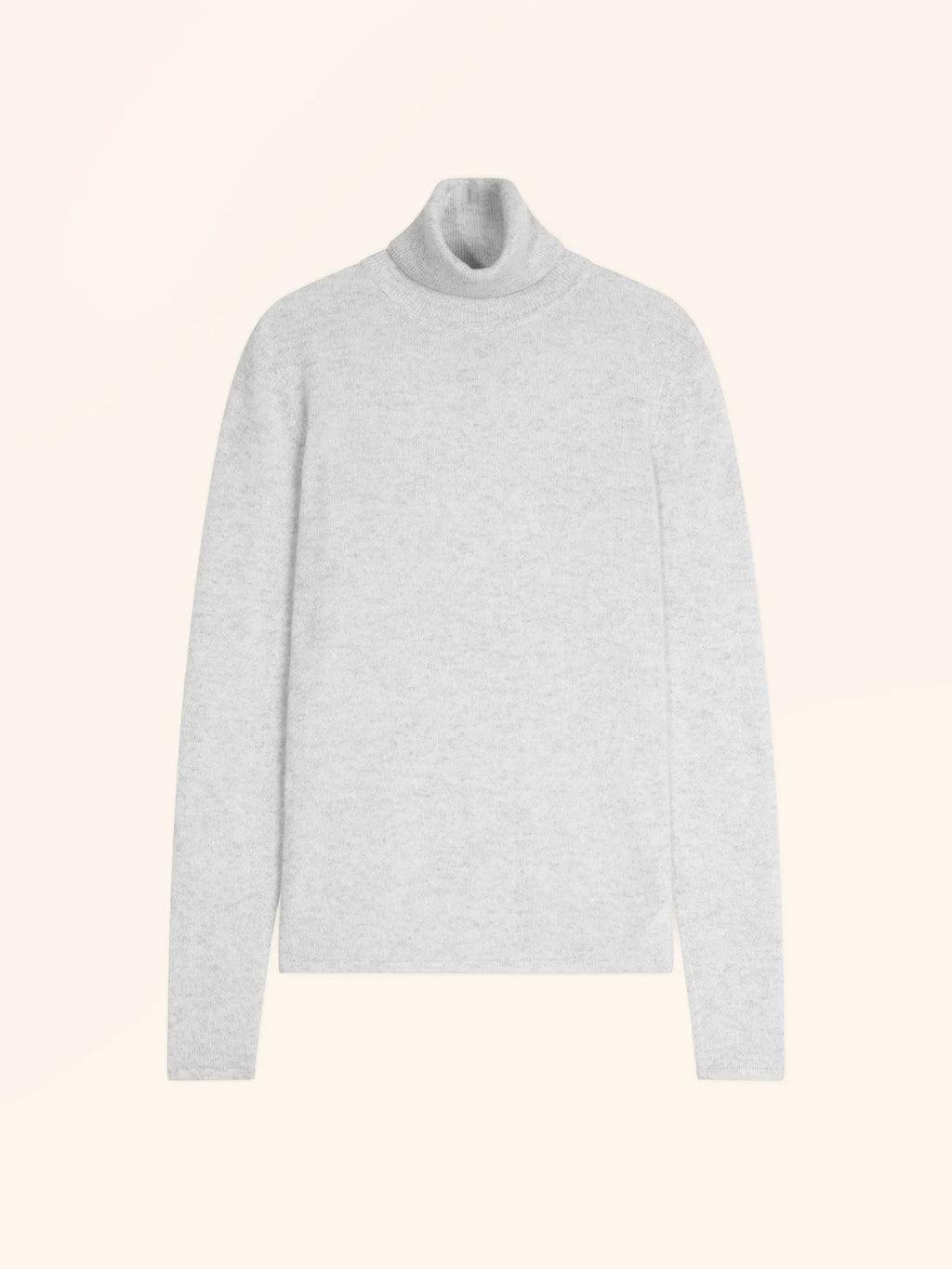 AVA pull col roulé gris perle chiné