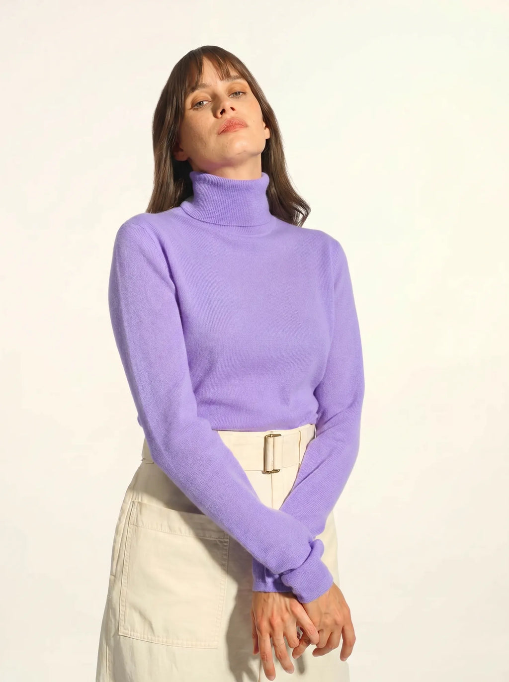 AVA pullover rollkragen lavendel