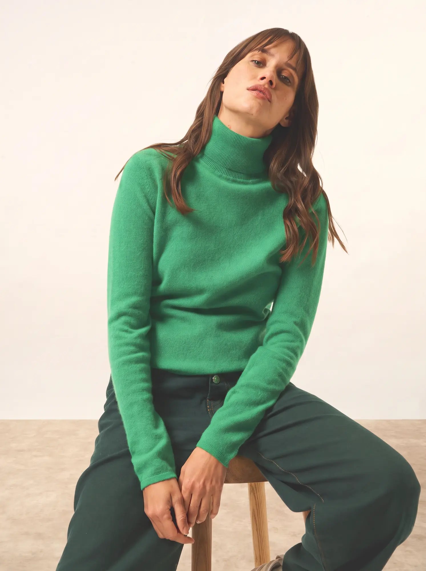 AVA pullover rollkragen minze
