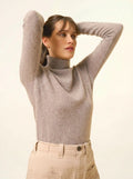 AVA pullover rollkragen caribou meliert
