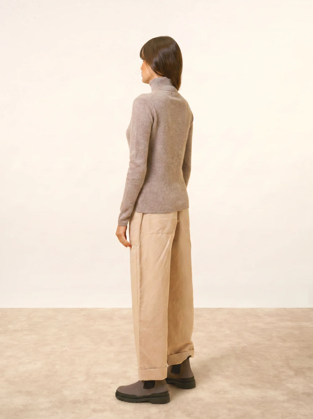 AVA pullover rollkragen caribou meliert