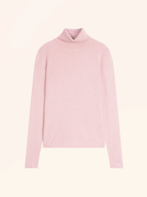 AVA pull col roulé poudre