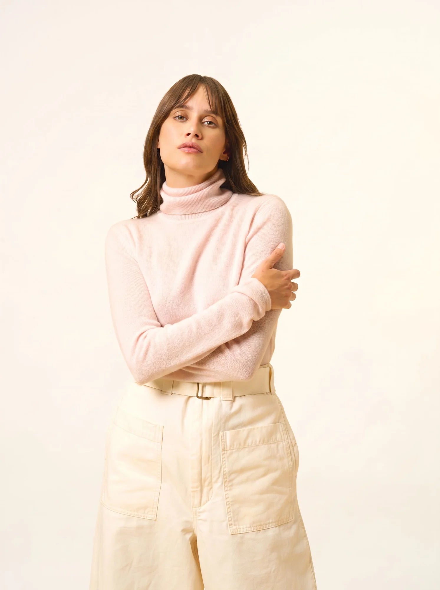 AVA pullover rollkragen poudre