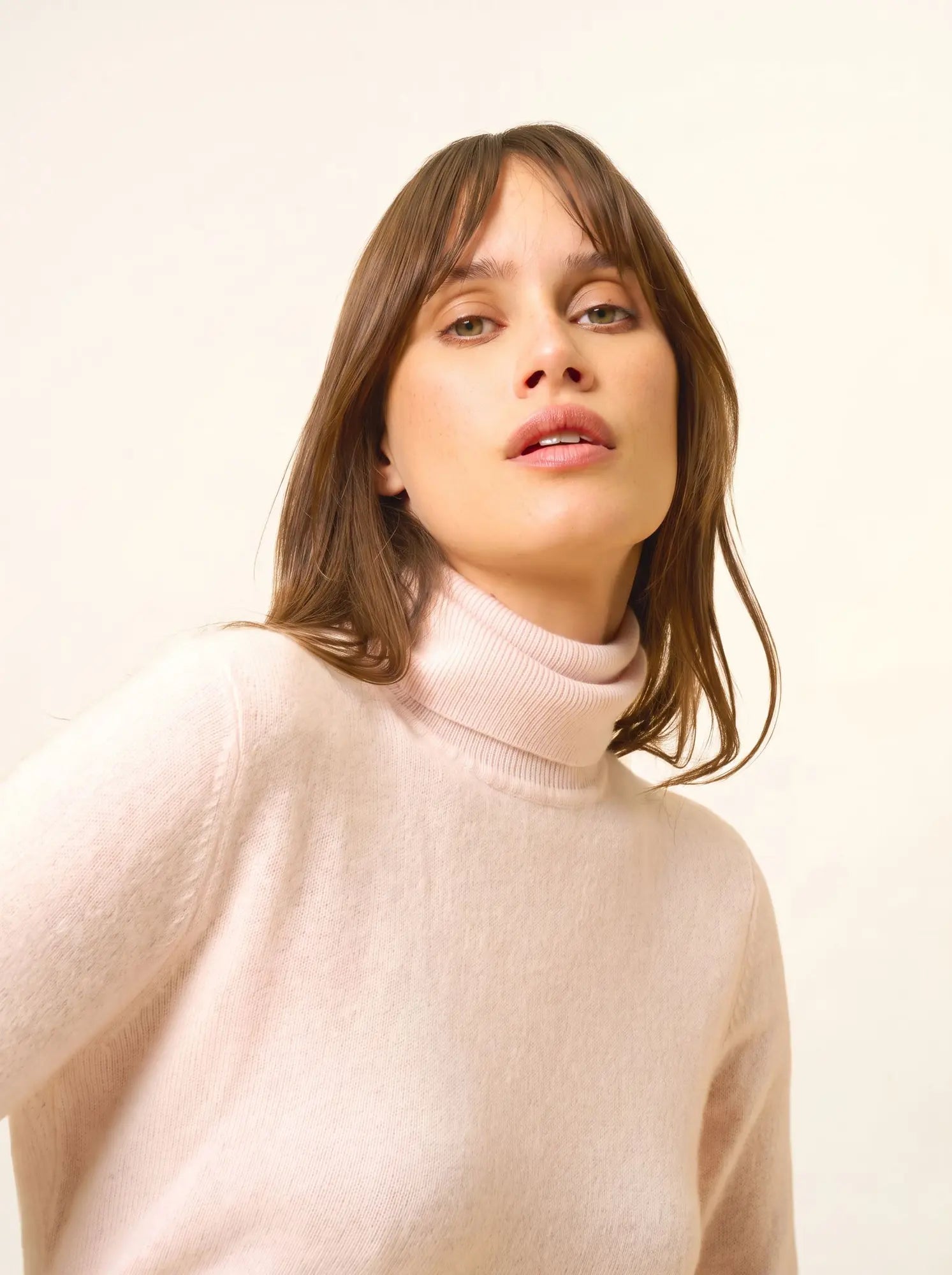 AVA pullover rollkragen poudre