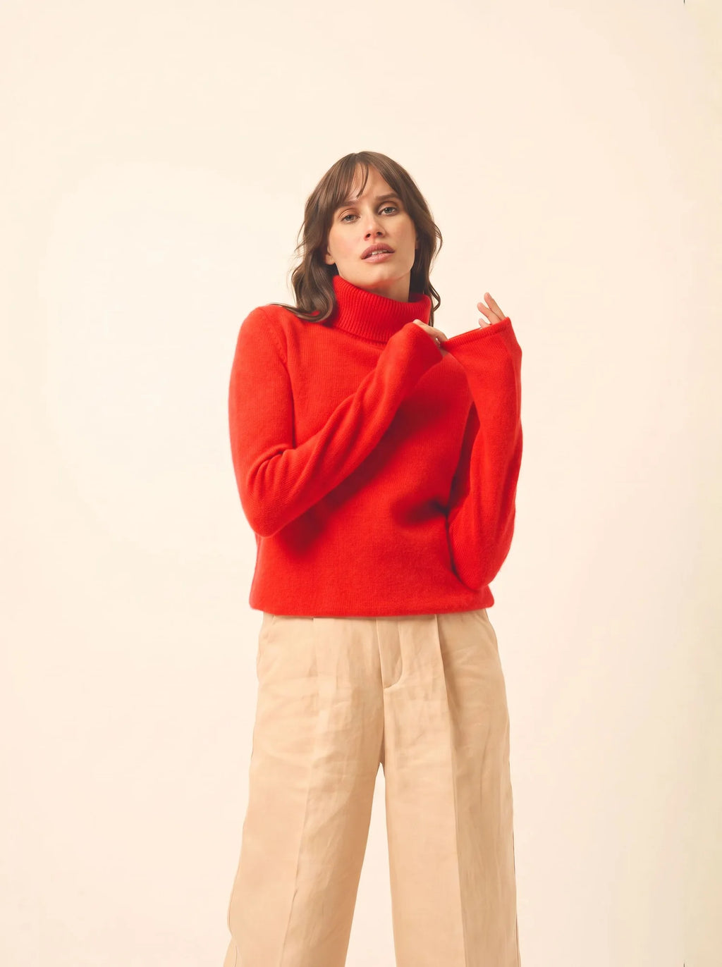 MATT pullover rollkragen 4-fädig tomate