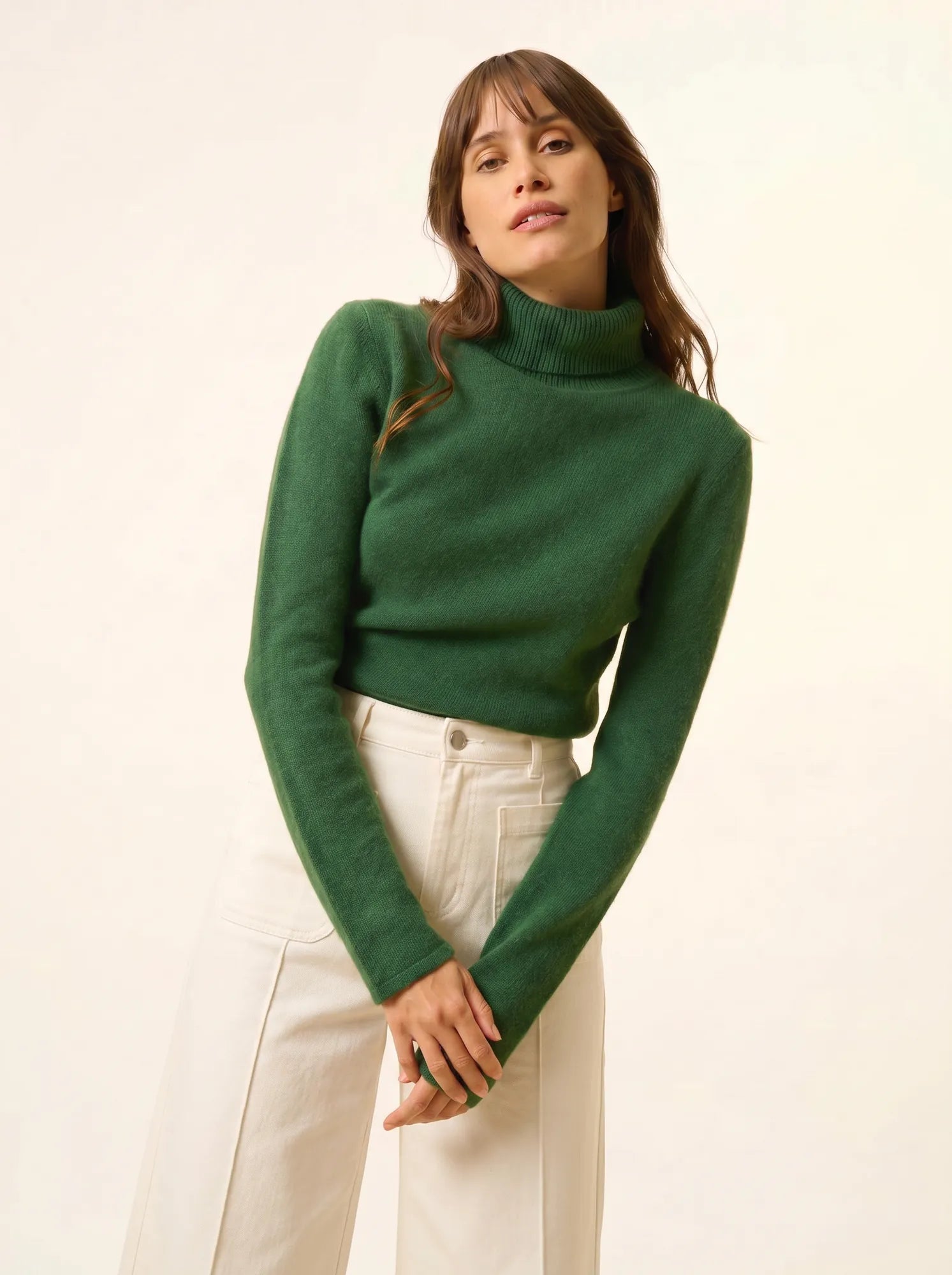 MATT pullover rollkragen 4-fädig sapin