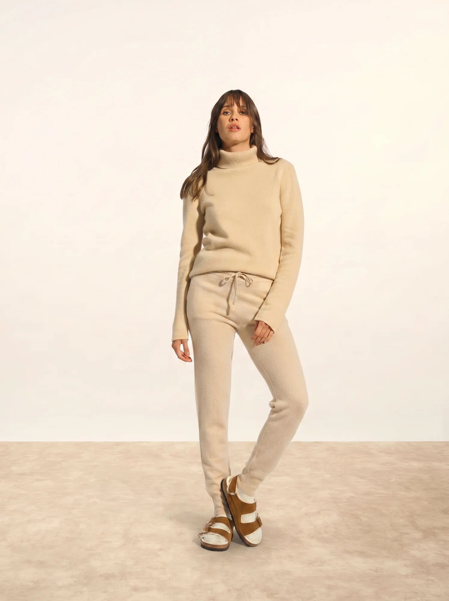 MATT pullover rollkragen 4-fädig beige