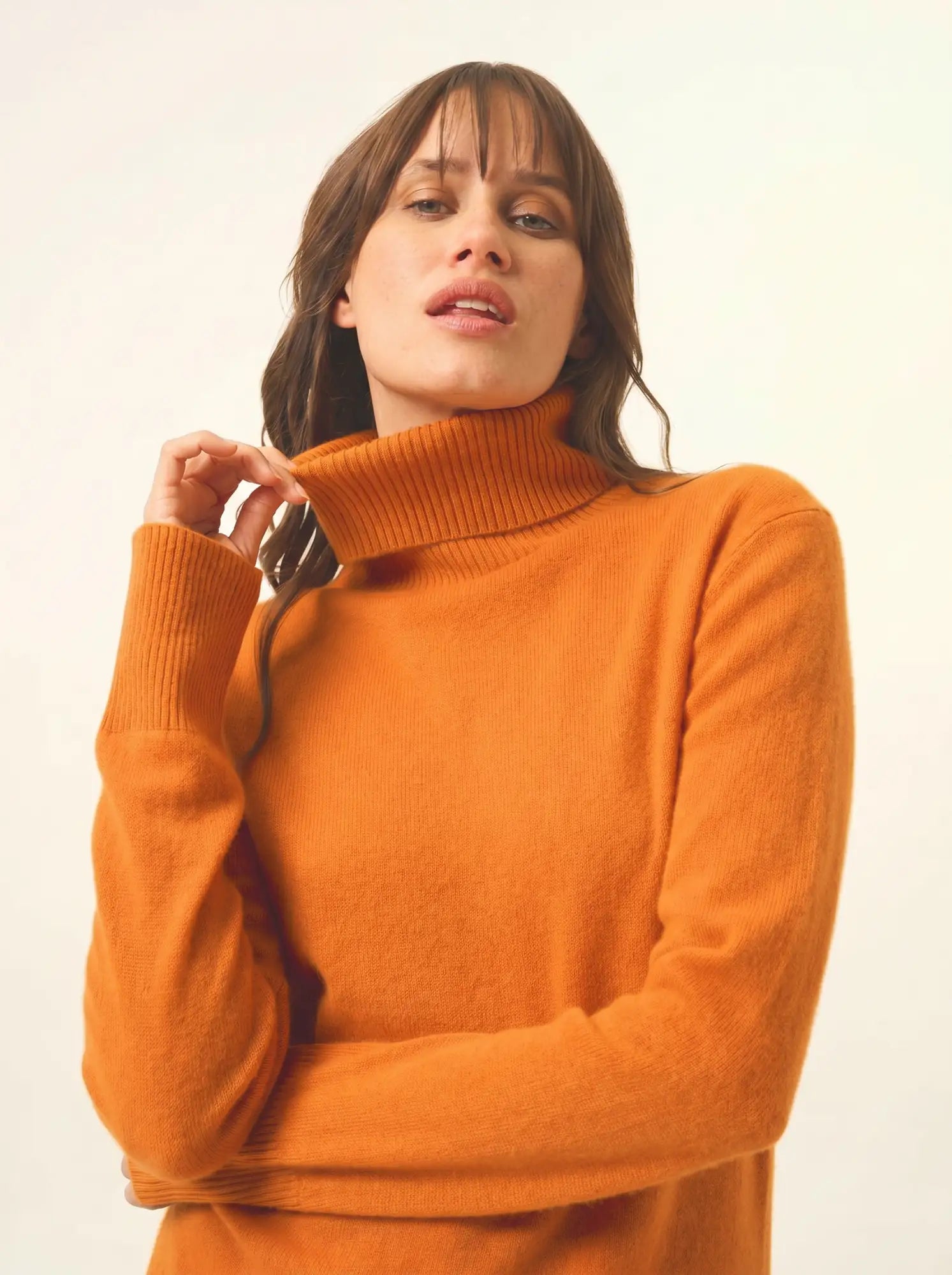 LEXIE pullover rollkragen ocre