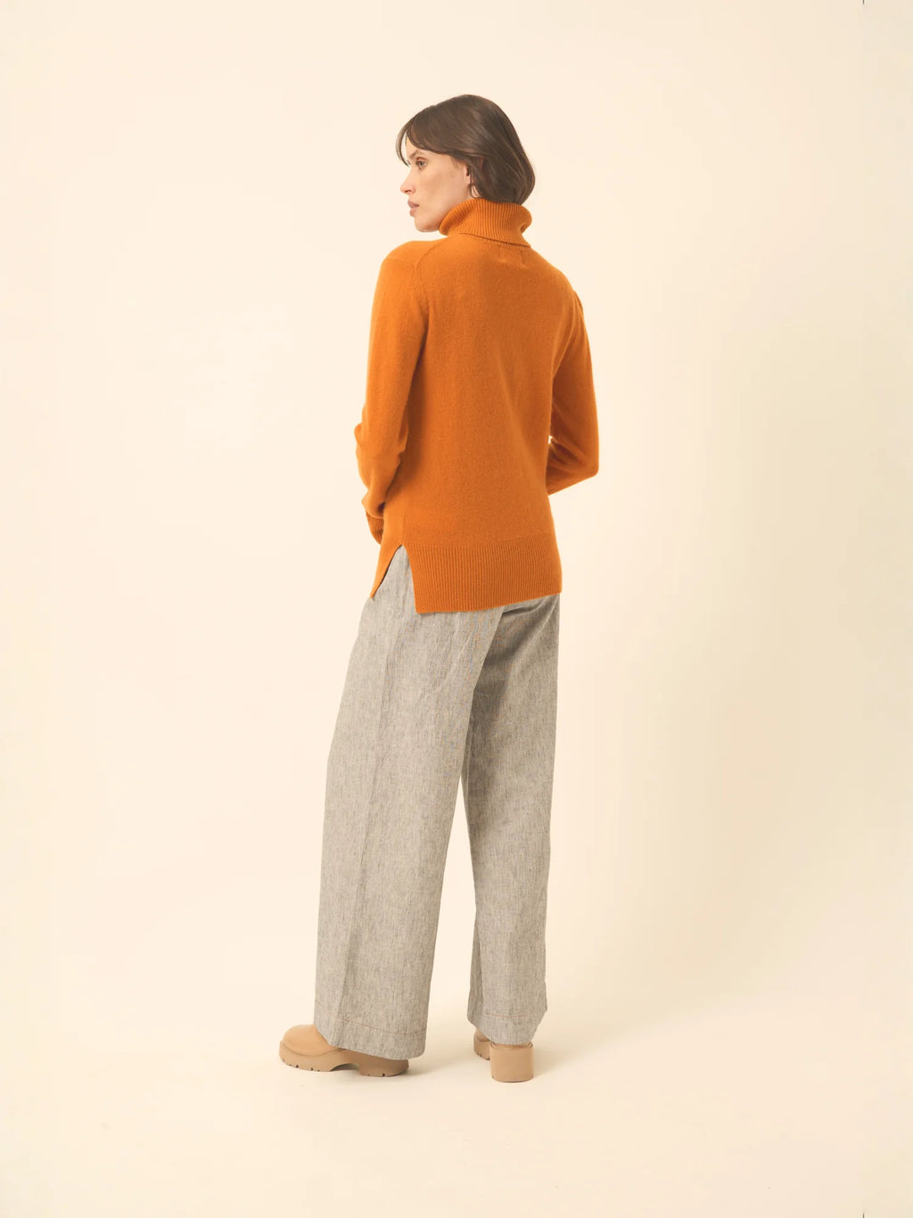 LEXIE pullover rollkragen ocre