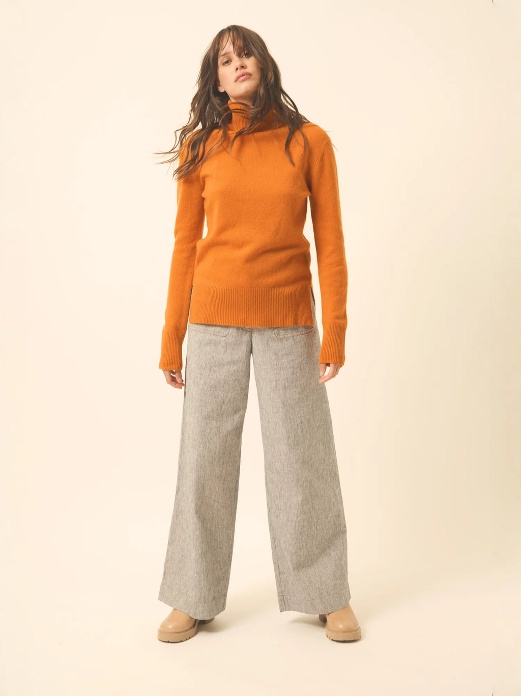 LEXIE pullover rollkragen ocre