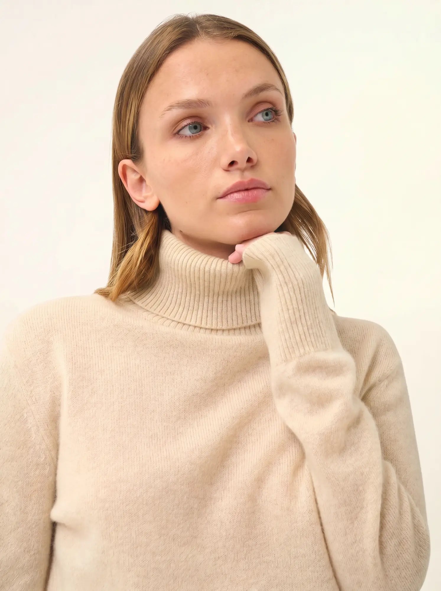 LEXIE pullover rollkragen avoine