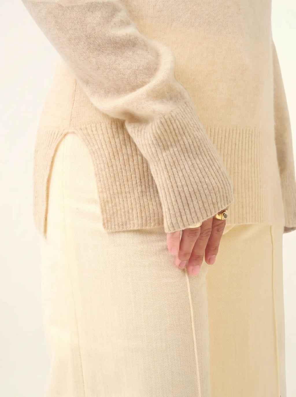 LEXIE pullover rollkragen avoine