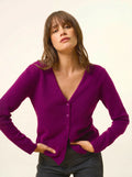 NORMA strickjacke v-ausschnitt pflaume