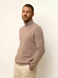SACHA pullover rollkragen 4-fädig taupe hell meliert