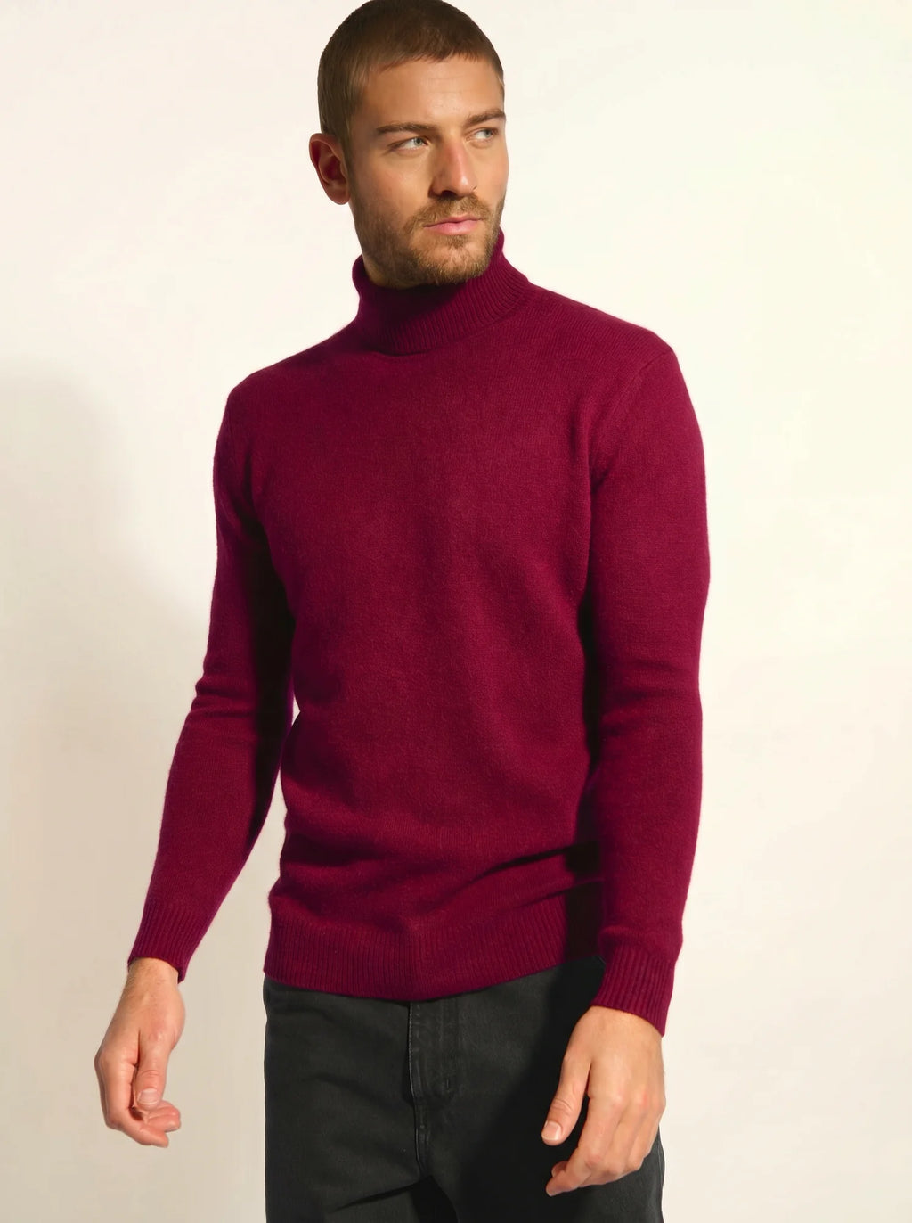 SACHA pullover rollkragen 4-fädig bordeaux