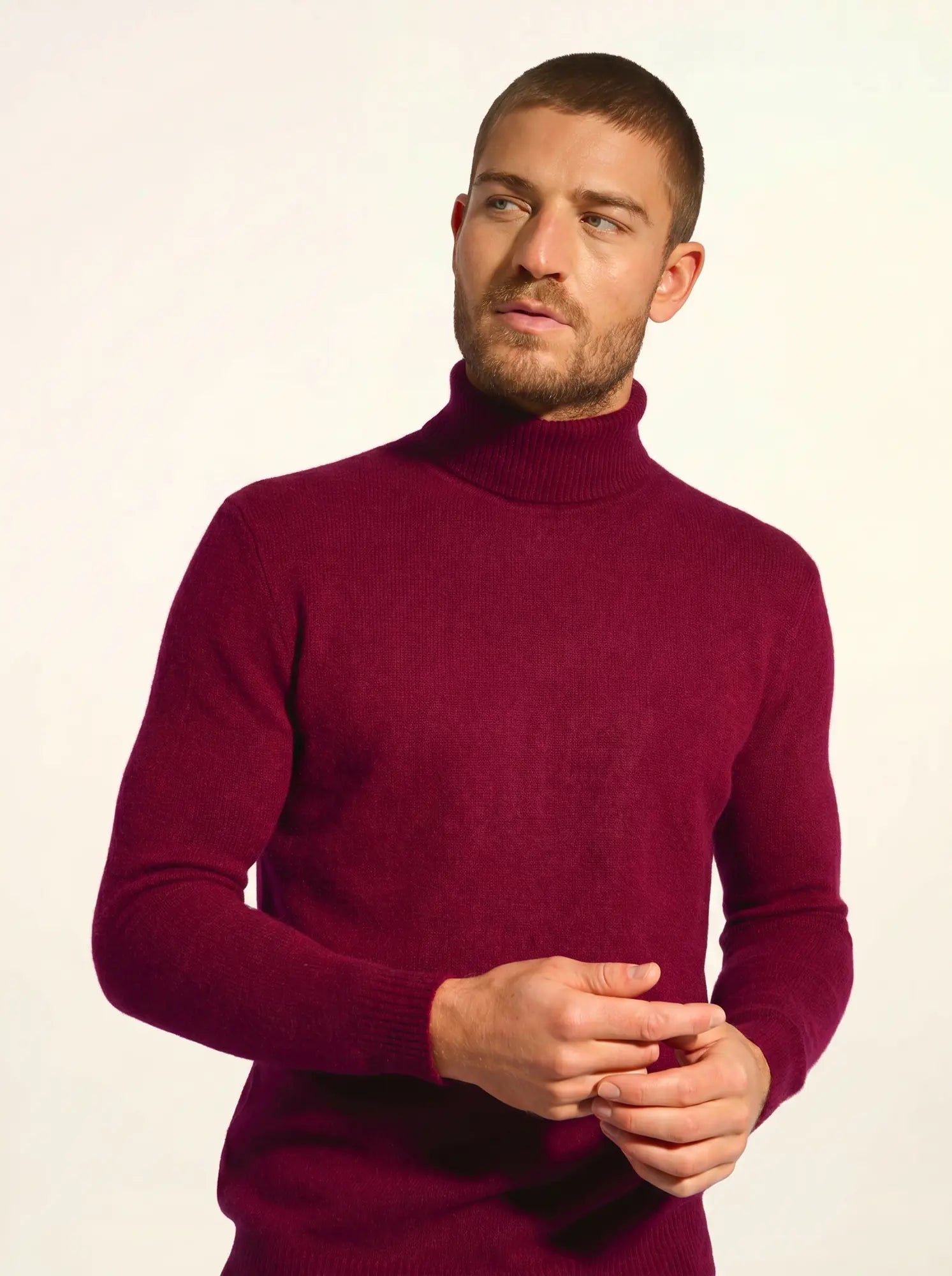 SACHA pullover rollkragen 4-fädig bordeaux
