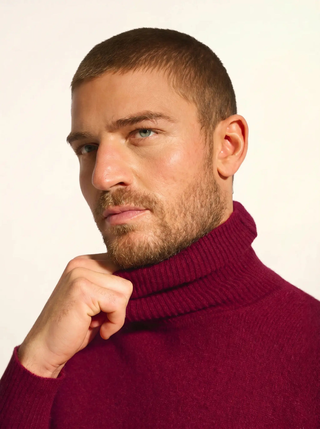 SACHA pullover rollkragen 4-fädig bordeaux