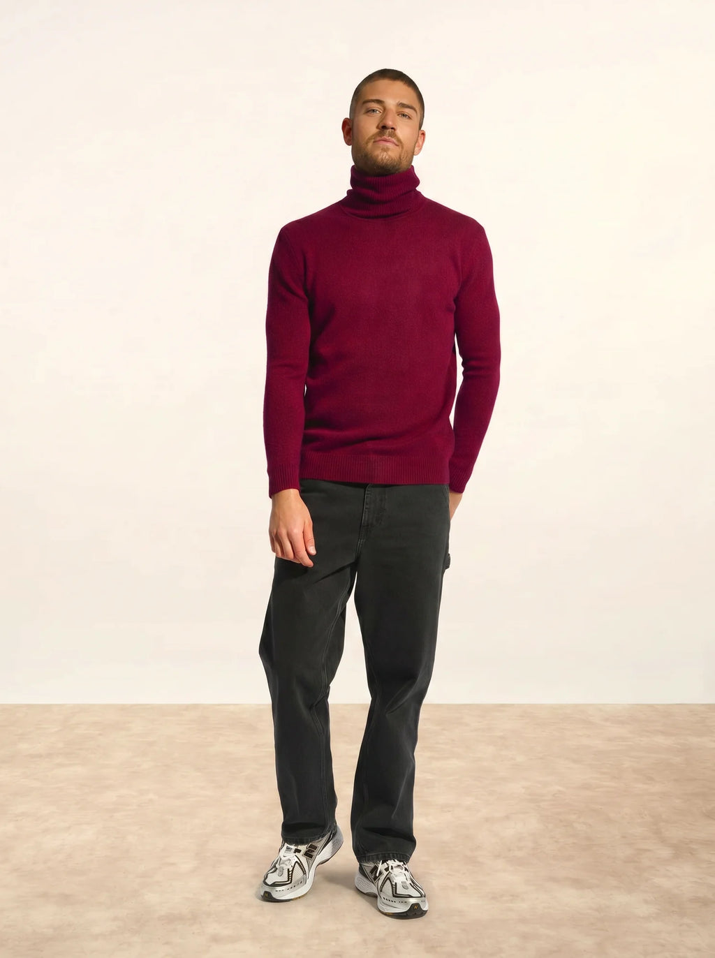 SACHA pullover rollkragen 4-fädig bordeaux