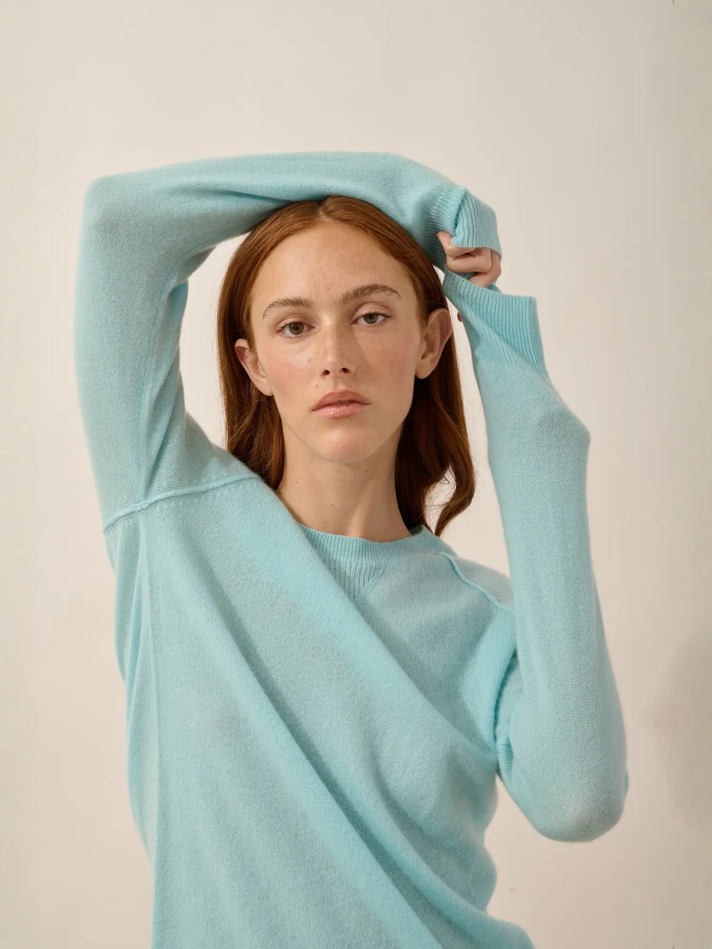 HELEN pullover rundhalsausschnitt aqua