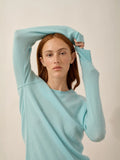 HELEN pullover rundhalsausschnitt aqua