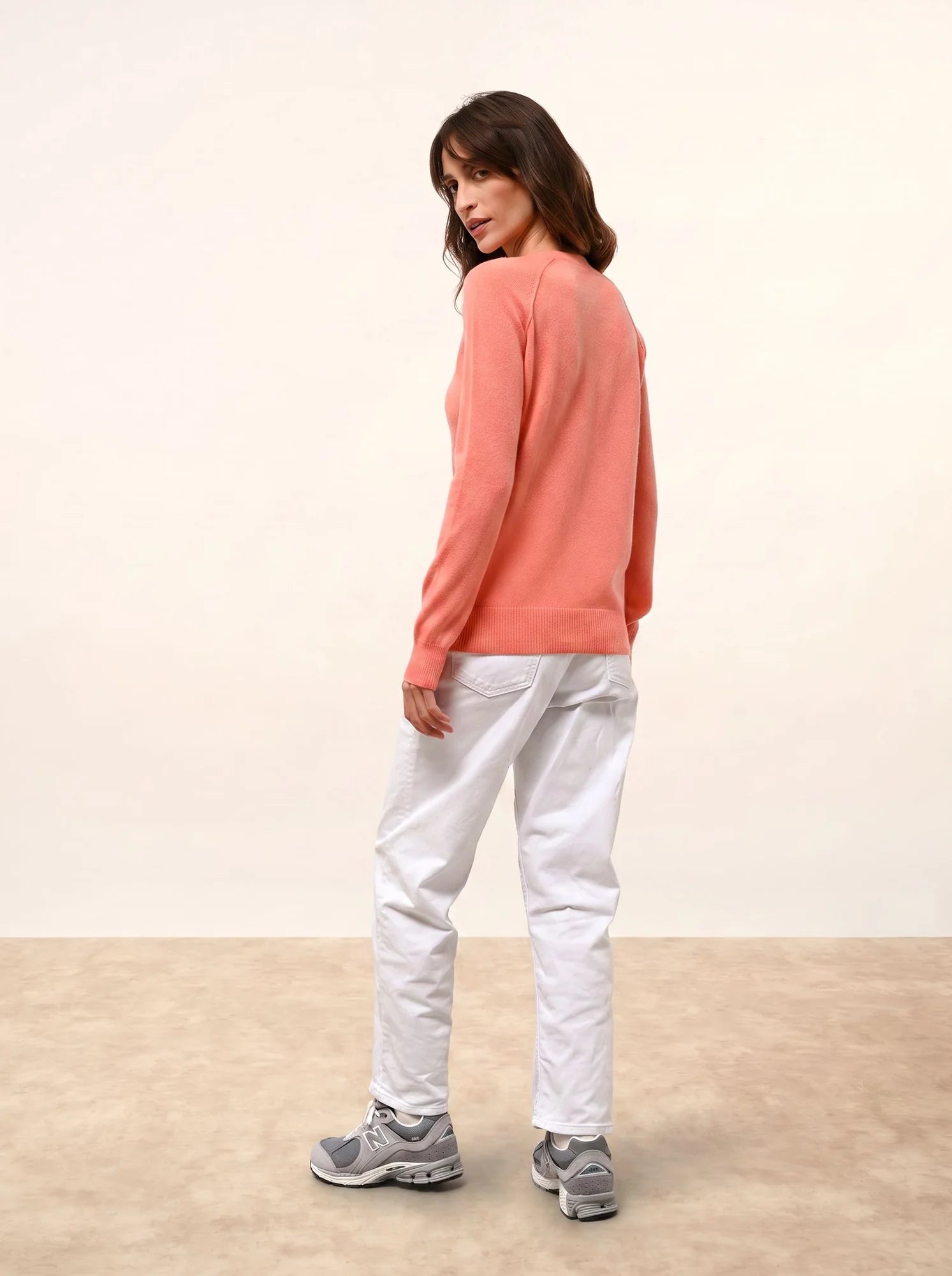 HELEN pullover rundhalsausschnitt pfirsich
