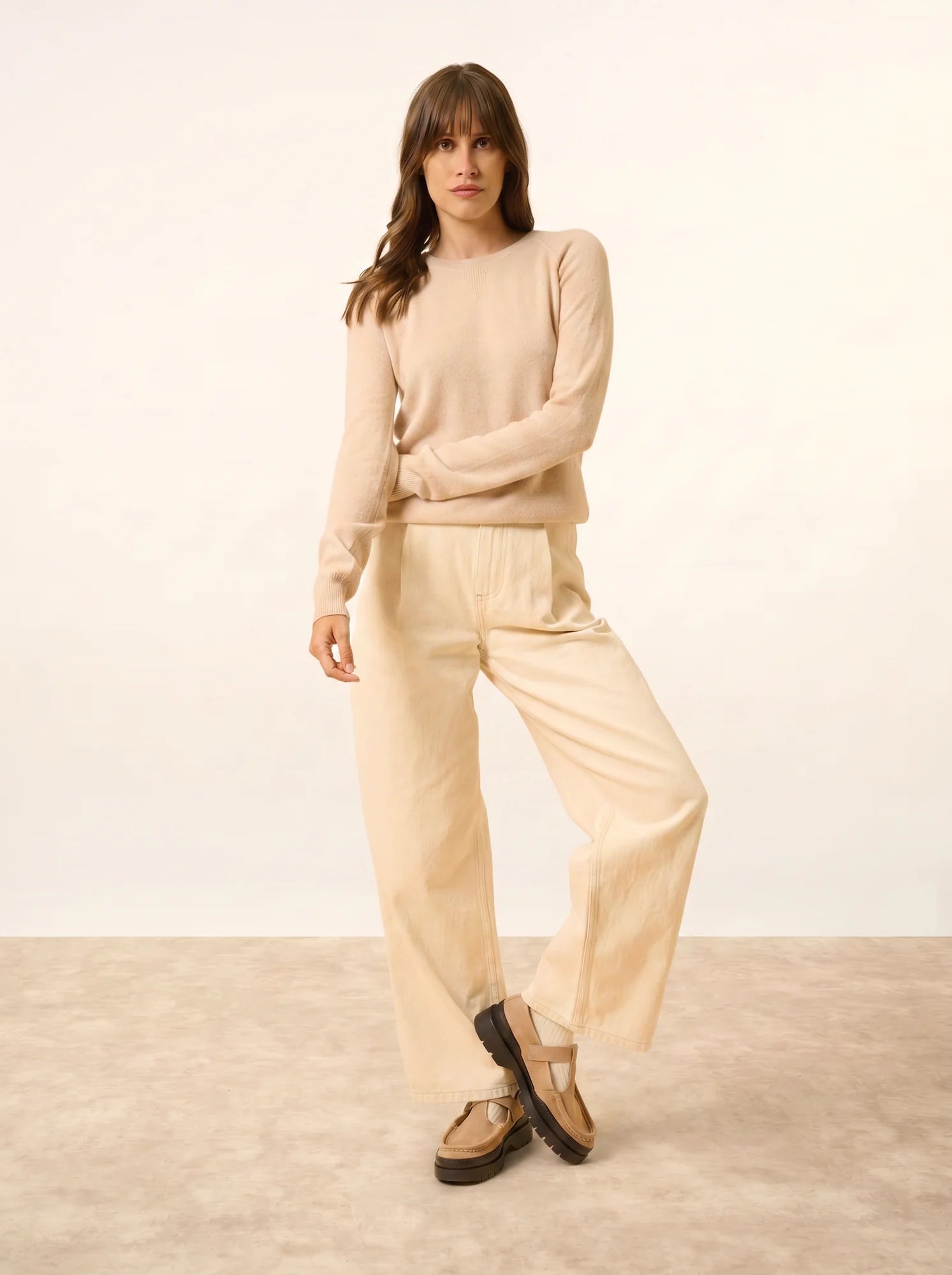 HELEN pullover rundhalsausschnitt nude