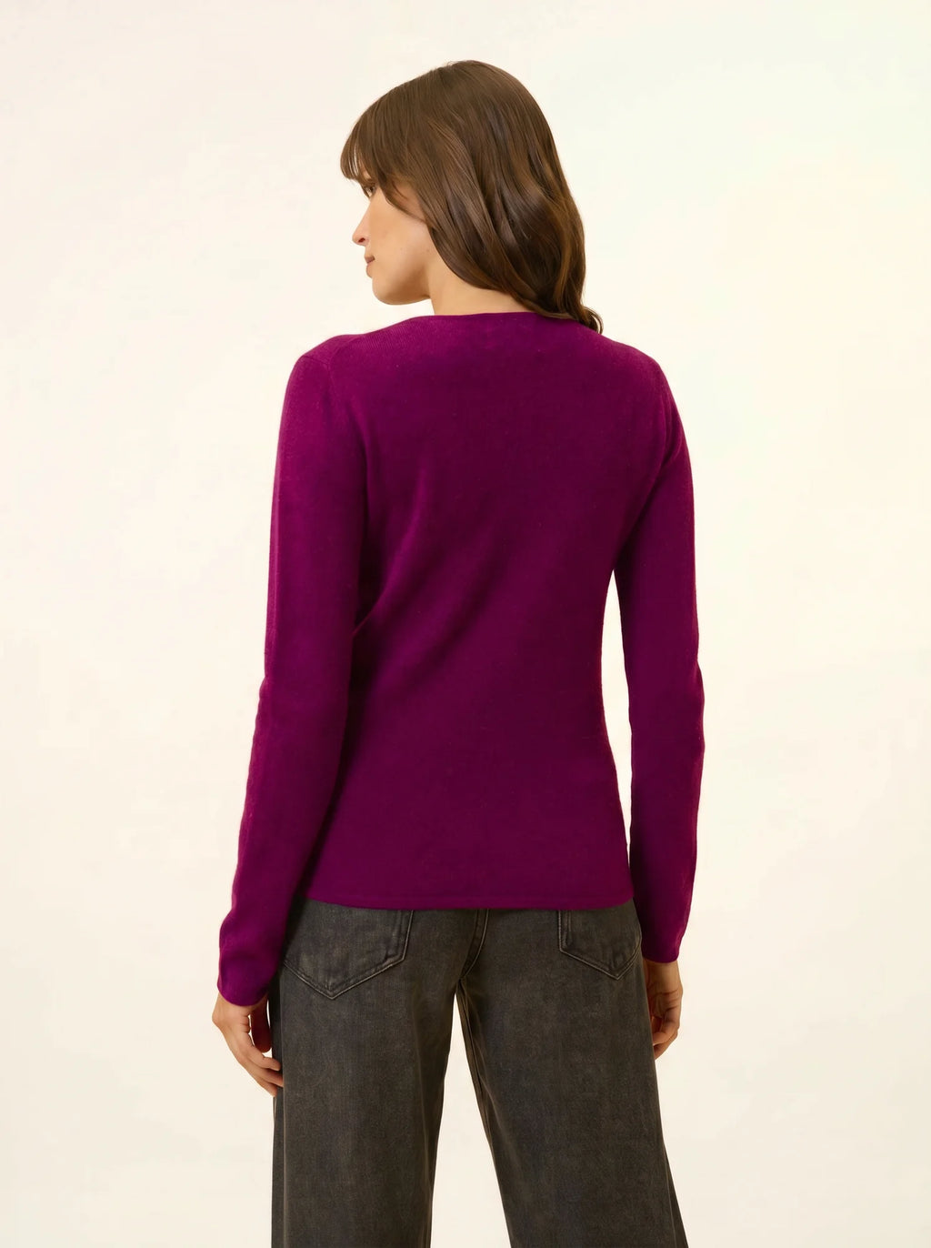 VIVIAN pullover rundhalsausschnitt pflaume