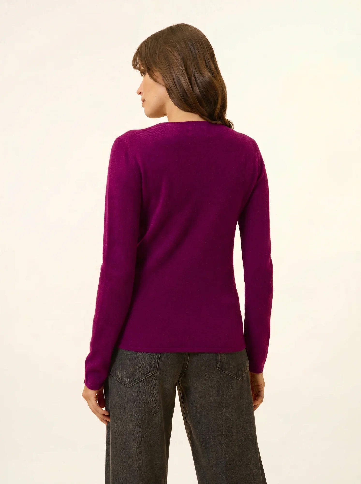 VIVIAN pullover rundhalsausschnitt pflaume