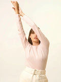 VIVIAN pullover rundhalsausschnitt poudre