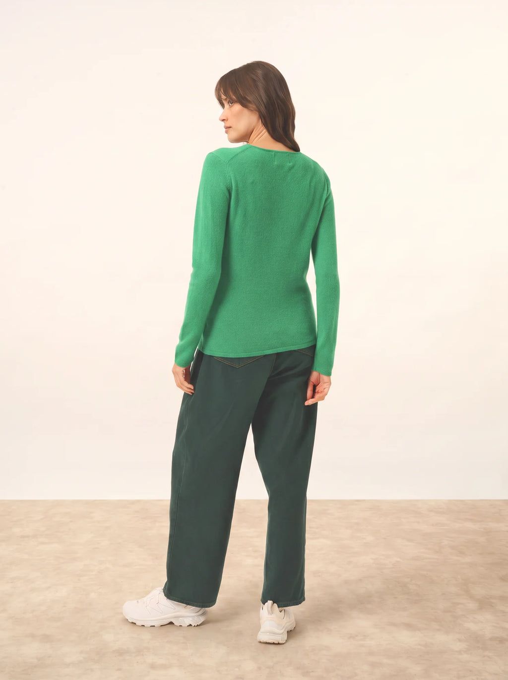 JOAN pull col V menthe