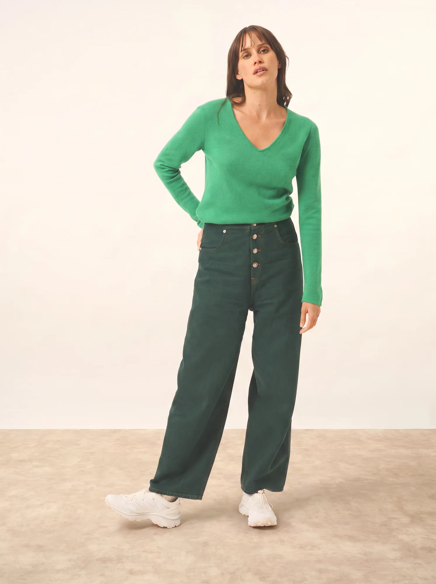JOAN pullover v-ausschnitt minze