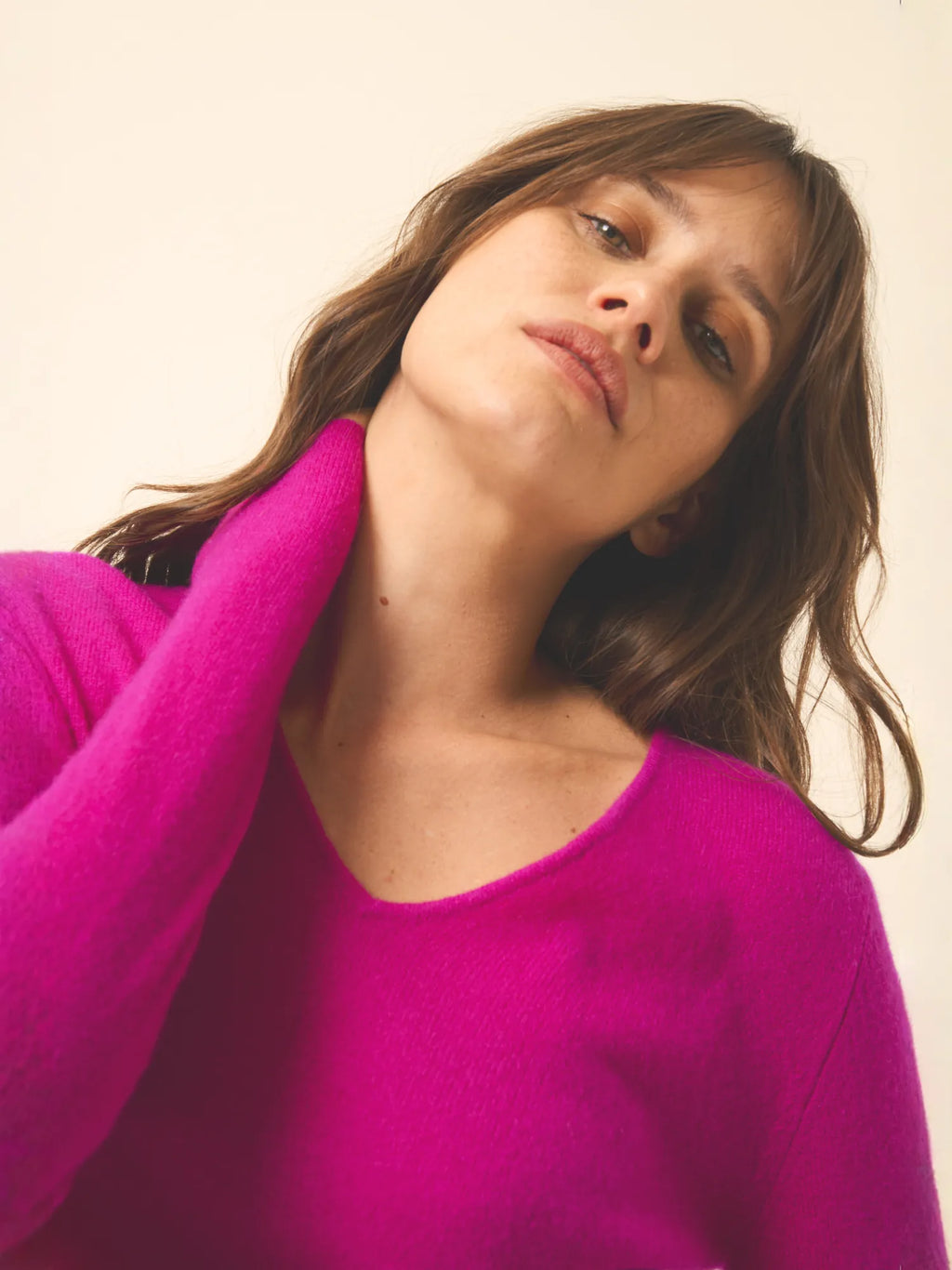 JOAN pullover v-ausschnitt violine